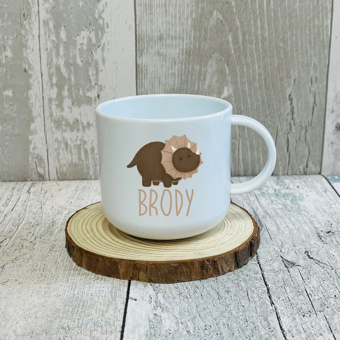 Kids Triceratops Dinosaur Unbreakable Mug / Boho Dino Mug / Hot Chocolate Mug / Unique Gift For Her Him 6oz Polymer Mug
