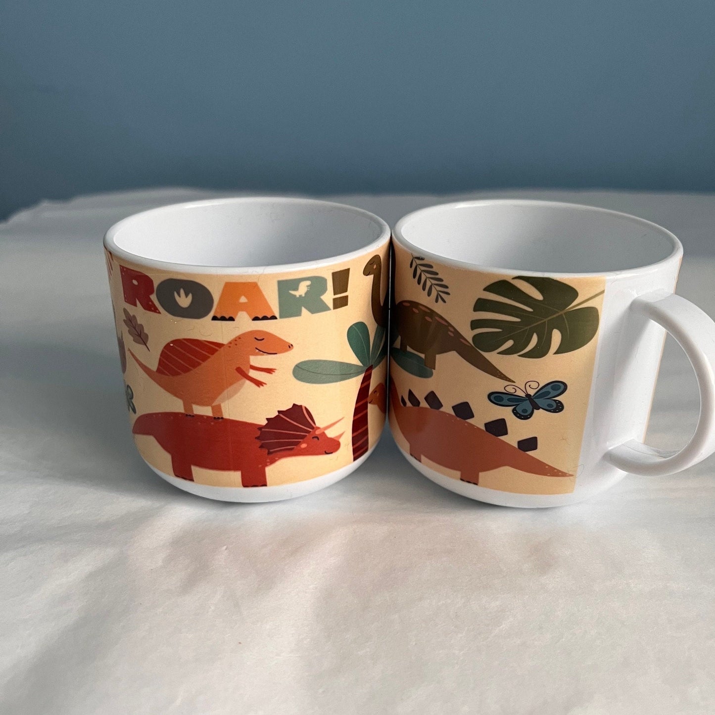 Kids Dinosaur Unbreakable Mug / Boho Dino Mug / Hot Chocolate Mug / Unique Gift For Her Him 6oz Polymer Mug