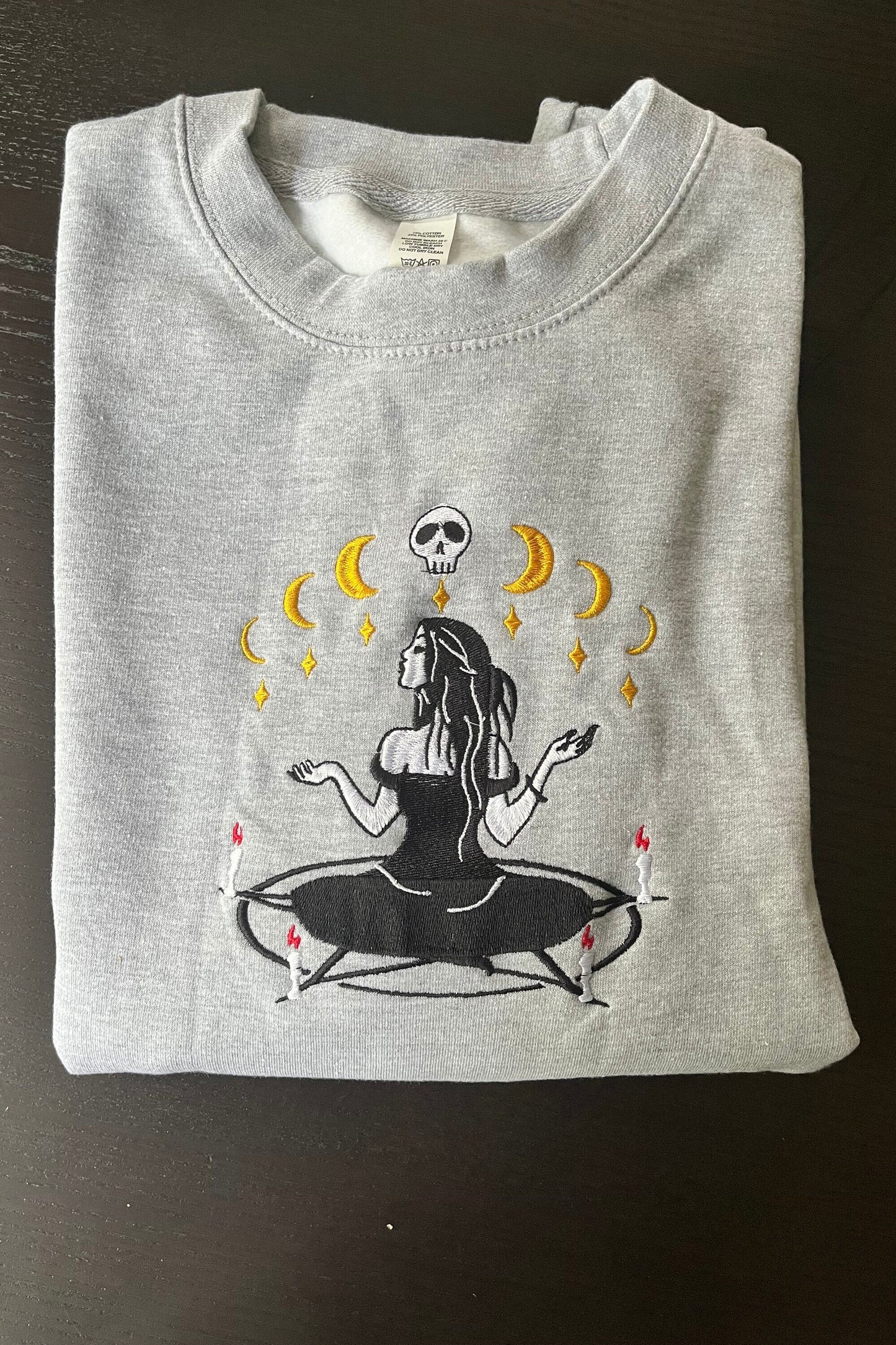 Witchy Moon Phase Sweatshirt / Embroidered Witchy Jumper / Nostalgic Unisex Jumper
