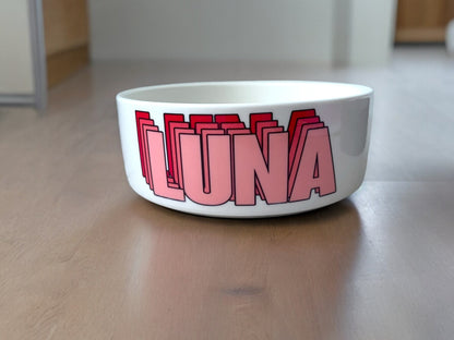 Personalised pet bowl | cat, dog, rabbit ceramic feeding bowl, small, medium, large, Mrs hinch inspired, stacey solomon