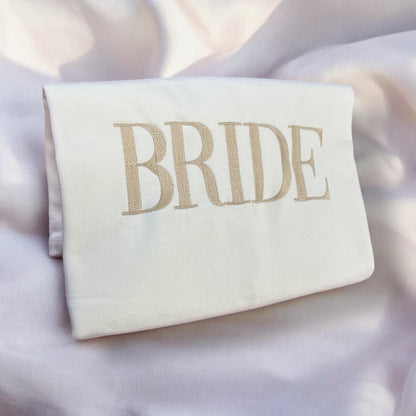 Bride embroidered sweatshirt jumper, personalised bridal gift, Engagement Gift, Unique Bridal Shower Gift, Future Mrs Sweatshirt