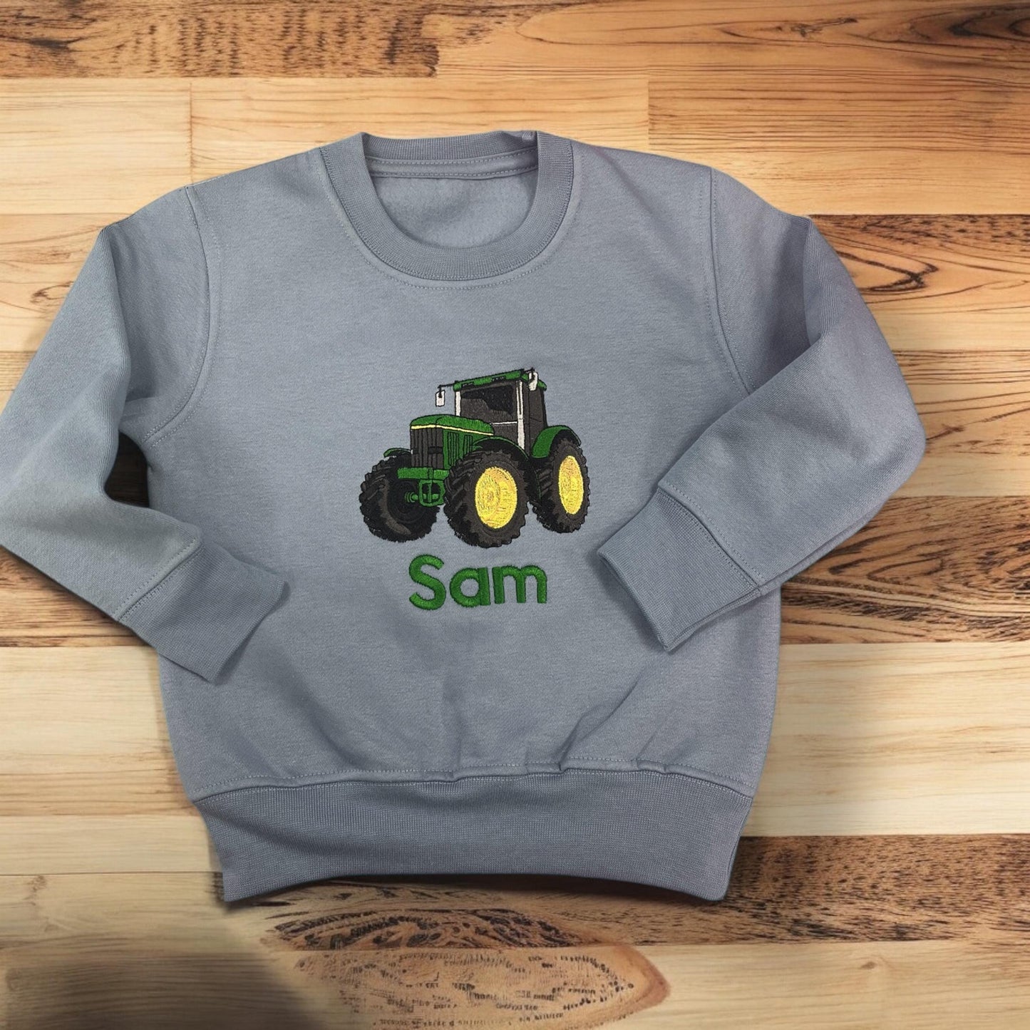 Personalised tractor T-Shirt, Farmer childrens jumper, Pastel Kids Tshirt, Birthday gift, Toddler present