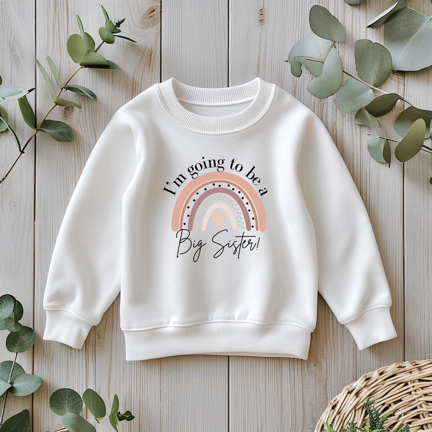 I'm going to be a big Sister Rainbow T-Shirt / Boho Childrens Tee / Pastel Kids Tshirt / Pregnancy Announcement / New Baby Outfit
