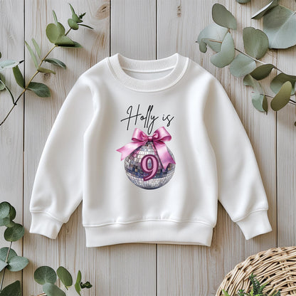 Children’s Disco Ball Birthday T-Shirt – Pastel Kids Tee – Birthday Outfit – Fun Party Shirt