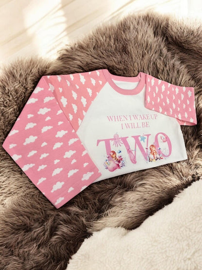 Personalized Mermaid Birthday Pajamas – Pink Cloud Jammies, CE Tested