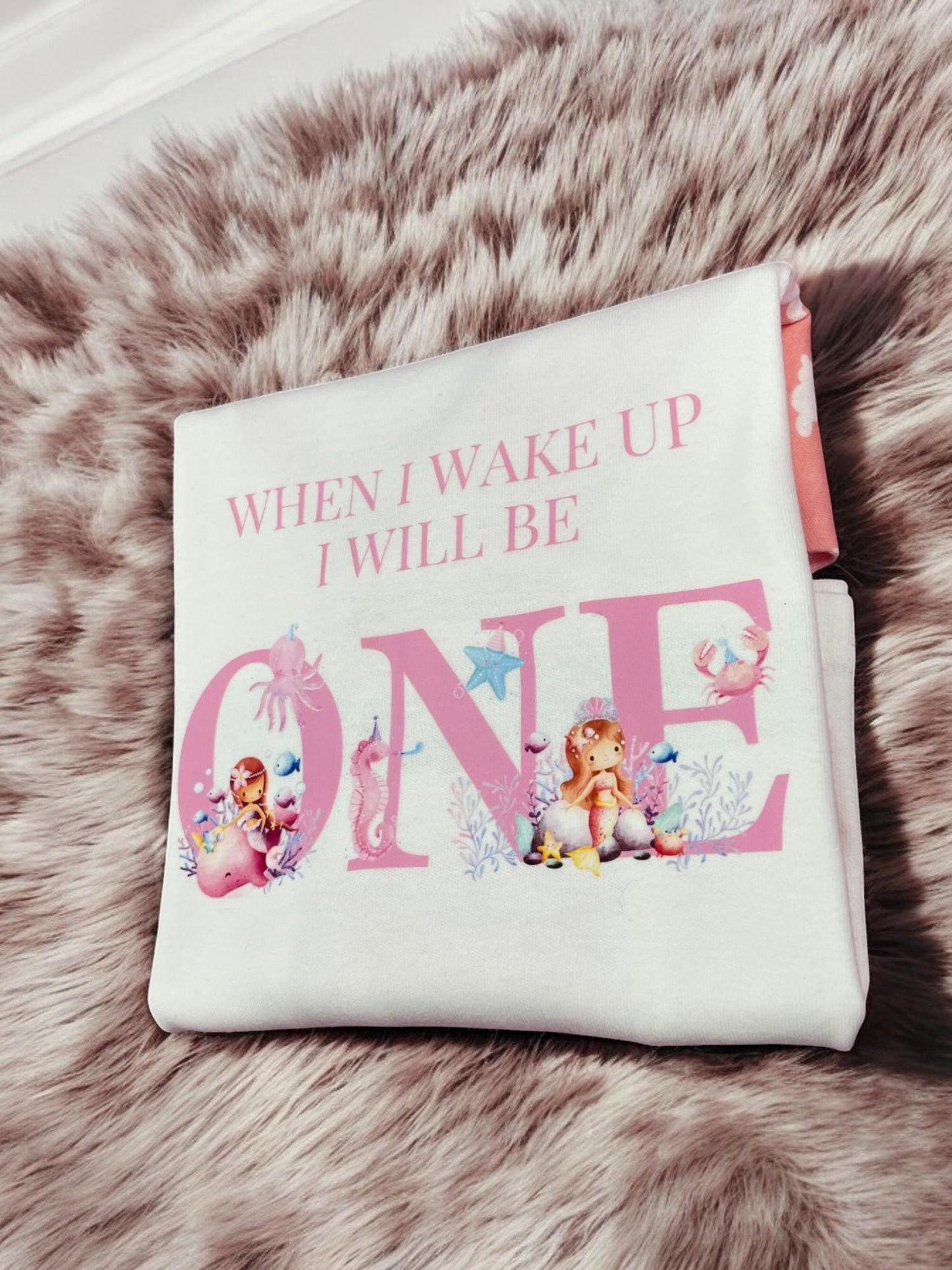 Personalized Mermaid Birthday Pajamas – Pink Cloud Jammies, CE Tested