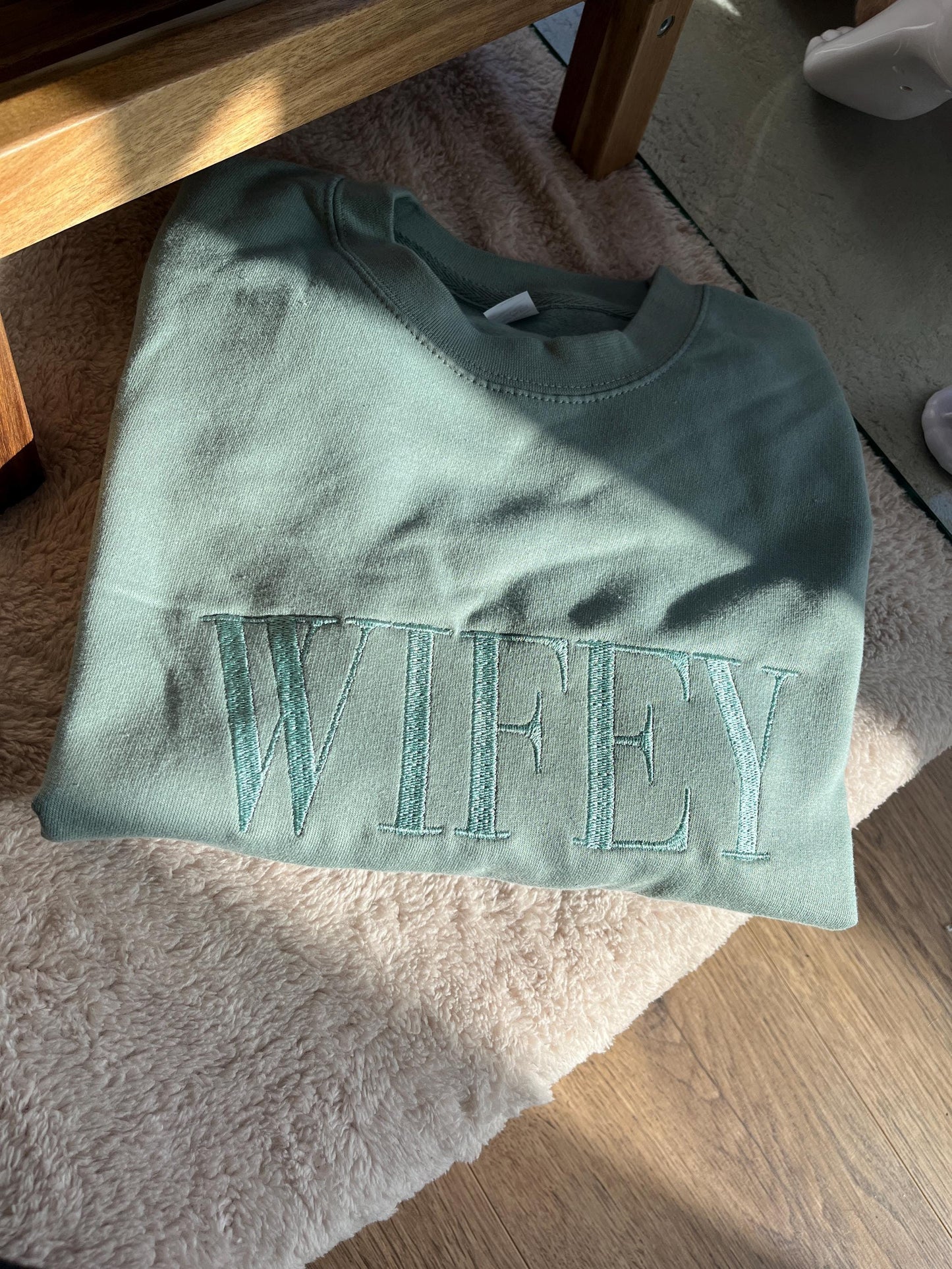 Wifey embroidered sweatshirt jumper, personalised bridal gift, Engagement Gift, Unique Bridal Shower Gift, Future Mrs Sweatshirt