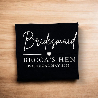 Personalized Hen Party T-Shirts – Custom Bridal Apparel