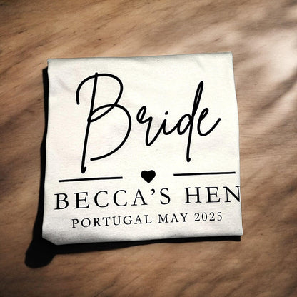 Personalized Hen Party T-Shirts – Custom Bridal Apparel