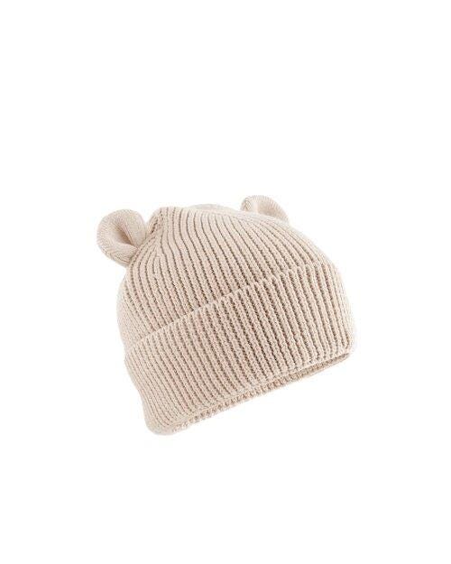 Baby Bear Beanie – Cosy Knit Hat with Ears – Neutral Newborn Gift for Boys or Girls
