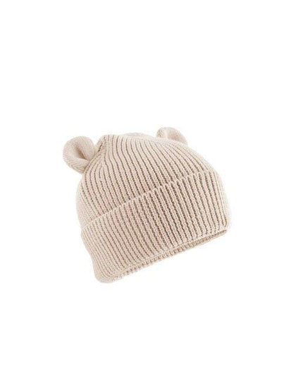 Baby Bear Beanie – Cosy Knit Hat with Ears – Neutral Newborn Gift for Boys or Girls