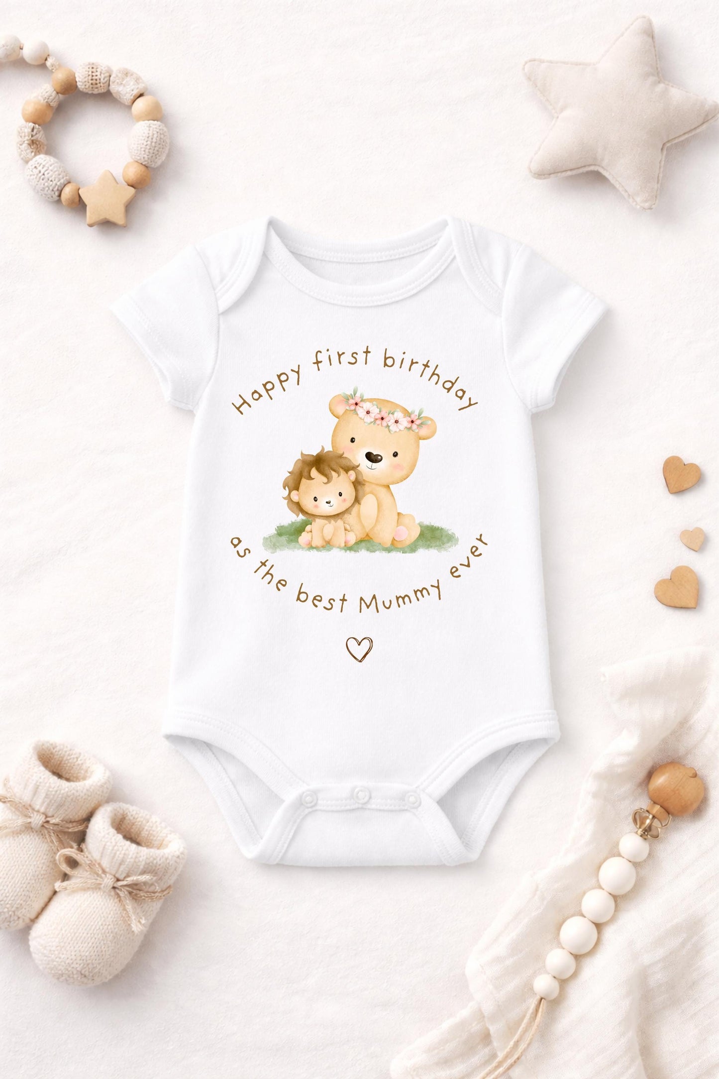 Happy First Birthday Baby Vest | First Birthday Outfit | Mummy and Me Baby Grow | 1st Birthday Gift | Cute Birthday Vest