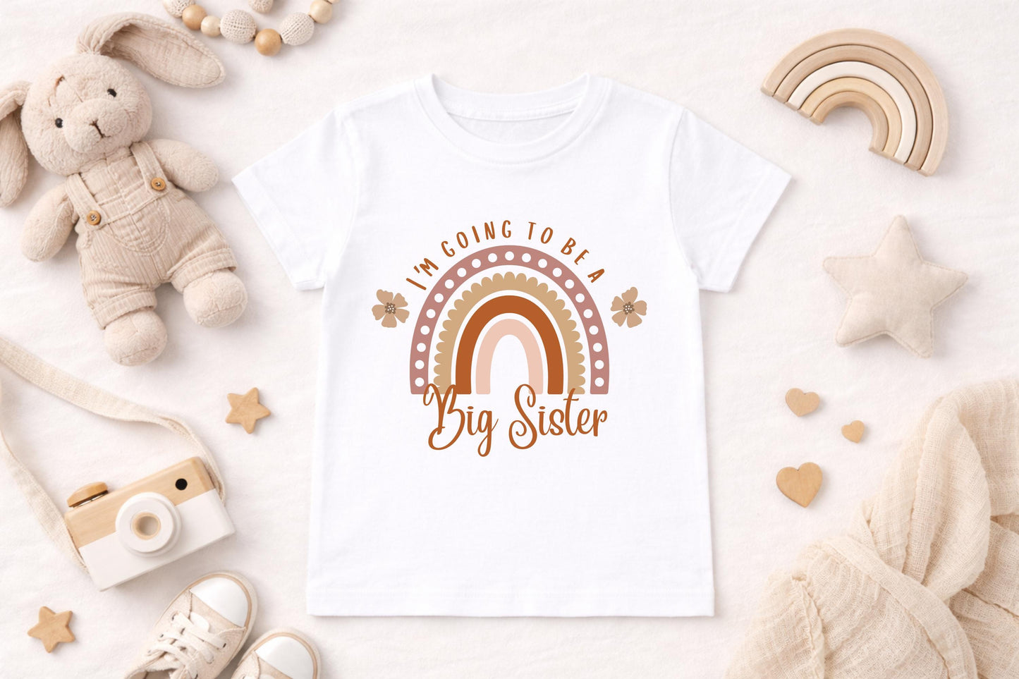 I’m Going To Be A Big Sister T-Shirt | New Baby Announcement | Rainbow Big Sister Tee | Pregnancy Gift | Toddler Sibling