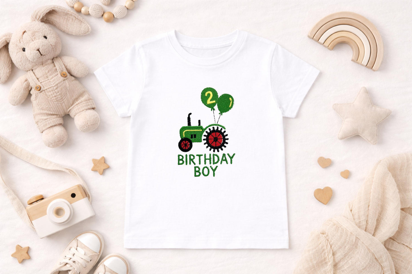 Personalised Second Birthday Boy Tractor T-Shirt Sweatshirt