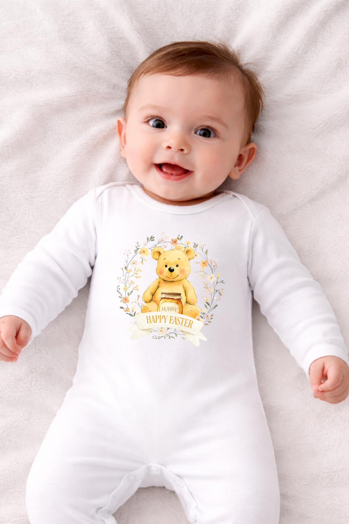 Happy Easter baby vest, personalised Easter baby romper