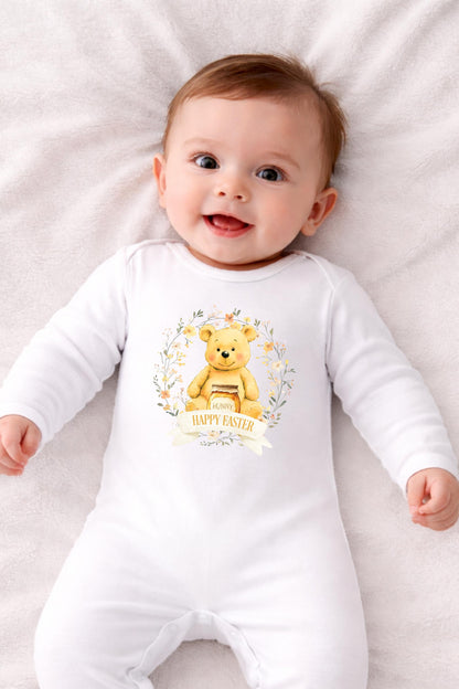Happy Easter baby vest, personalised Easter baby romper