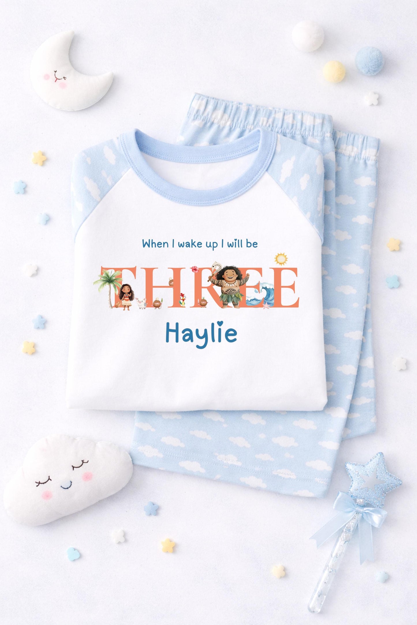 Personalised Moana Pajama Set, When I wake up I will be