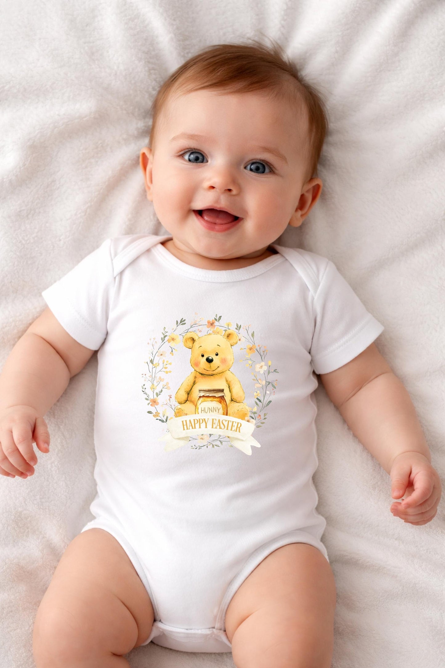 Happy Easter baby vest, personalised Easter baby romper