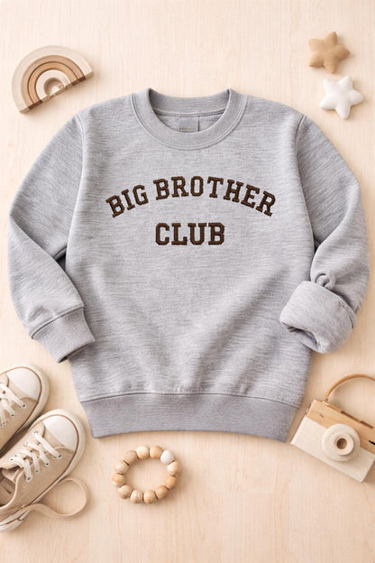 Embroidered Big brother club sweatshirt