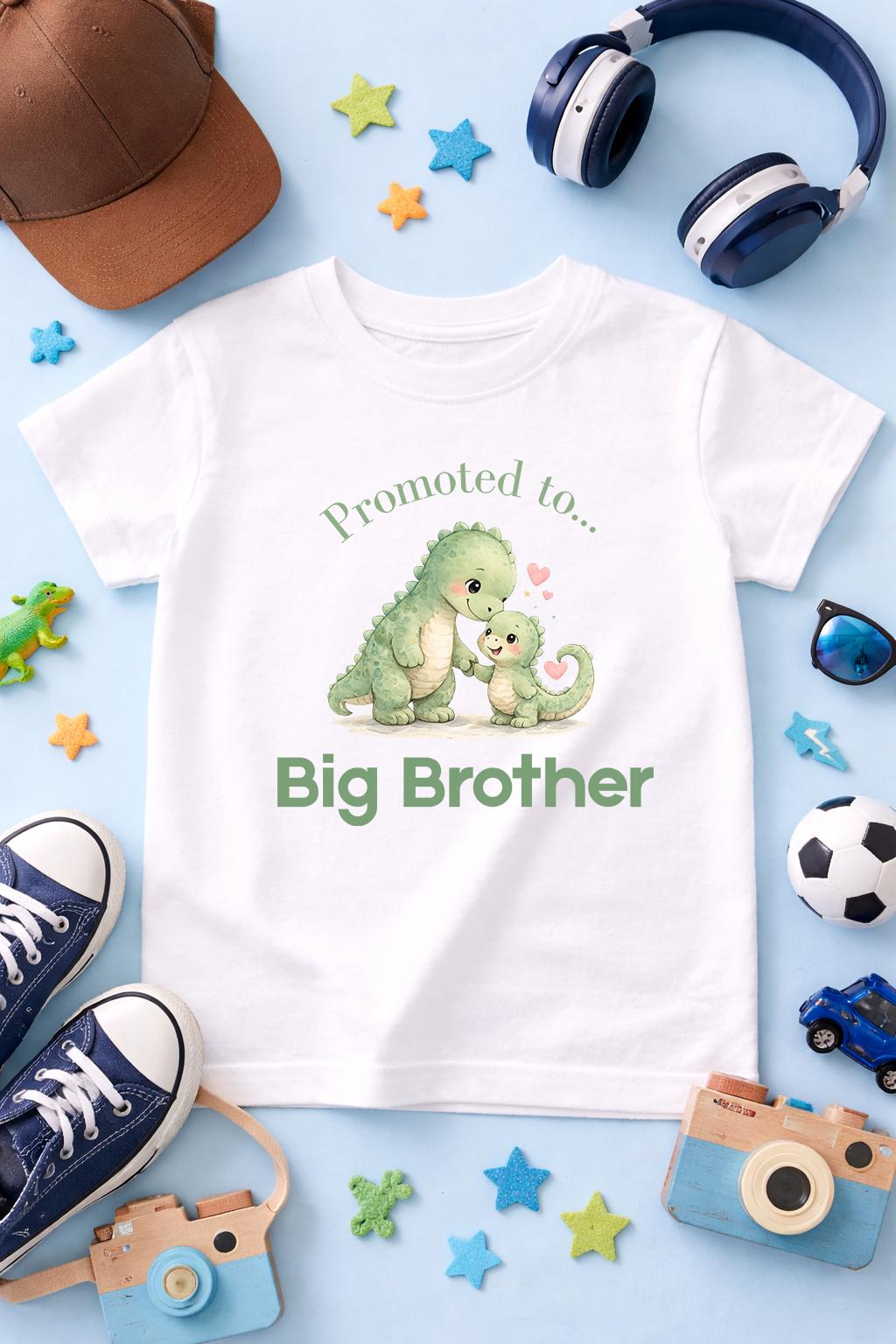 Promoted to big brother dinosaur T-Shirt / Brother T-Shirt / Pregnancy Announcement T-Shirt / New Baby Reveal