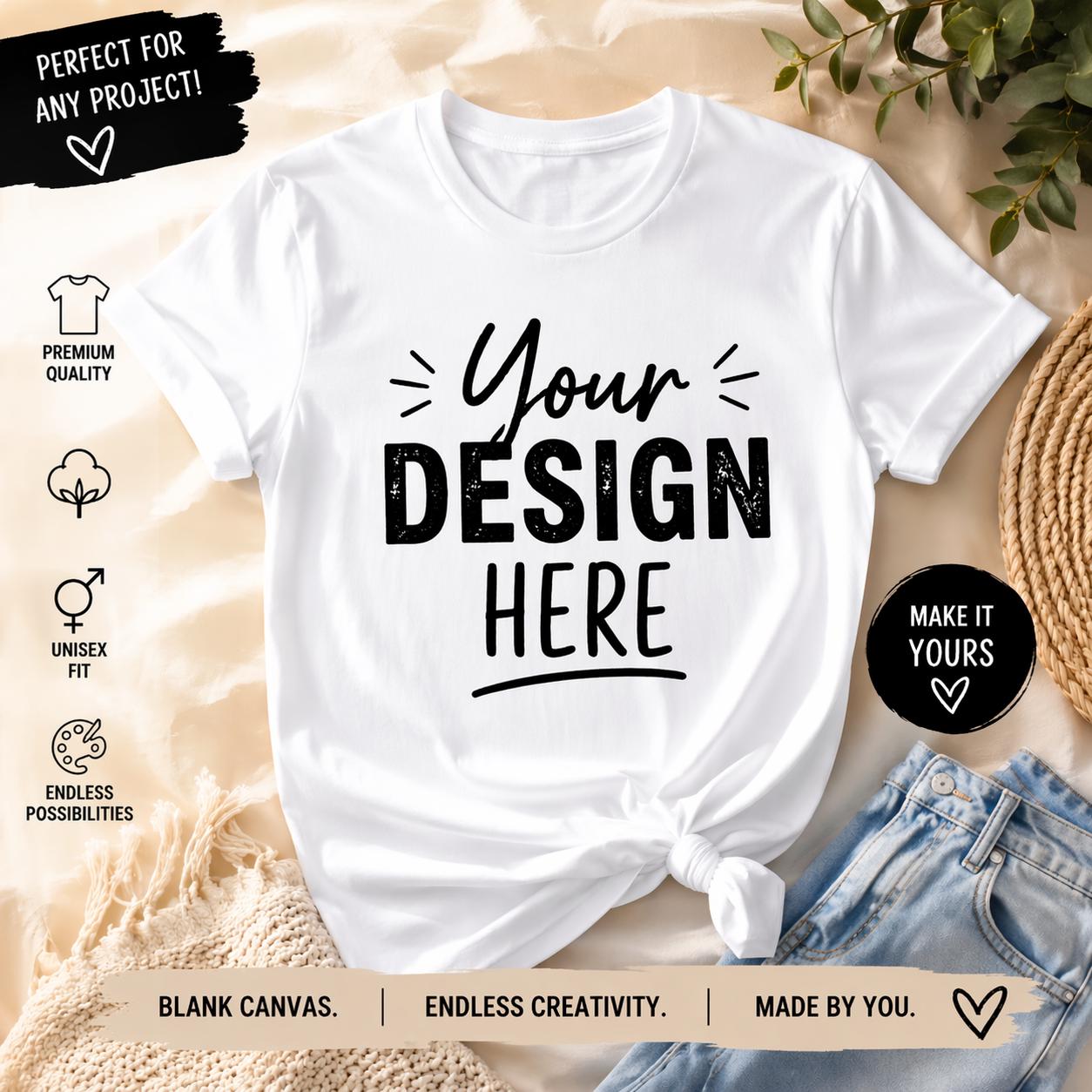Custom printed unisex t-shirt Make your own t-shirt branded workwear