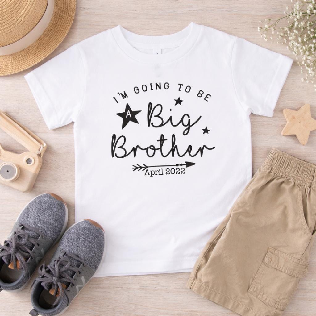 Personalised Big Brother T-Shirt / Sibling T-Shirt / Pregnancy Announcement Tee / New Baby Reveal
