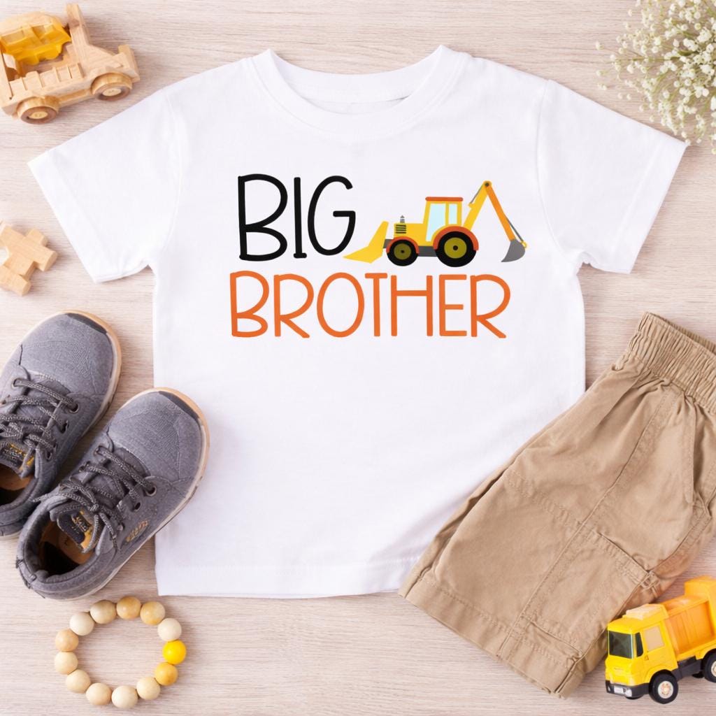 Big Brother Digger T-Shirt, Tractor Announcement Outfit