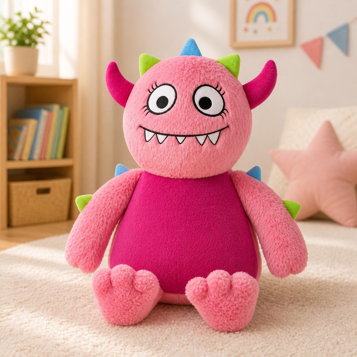 Personalised Embroidered Worry monster | Custom Baby Gift | Newborn Keepsake | Toddler gift