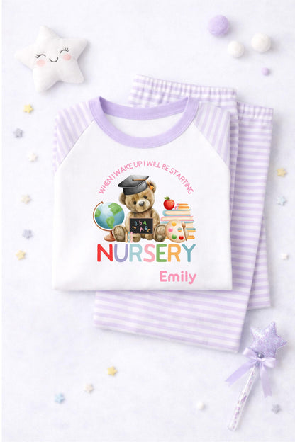 When I wake up I’ll be starting nursery pyjamas, starting school, nursery, pre school pjs, back to school