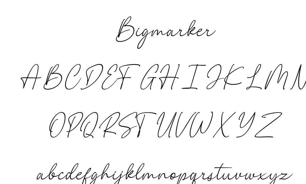 Bigmarker font sample