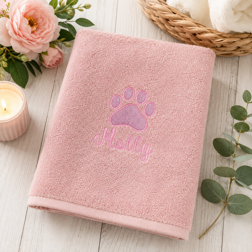 Personalised Puppy Hand Towel