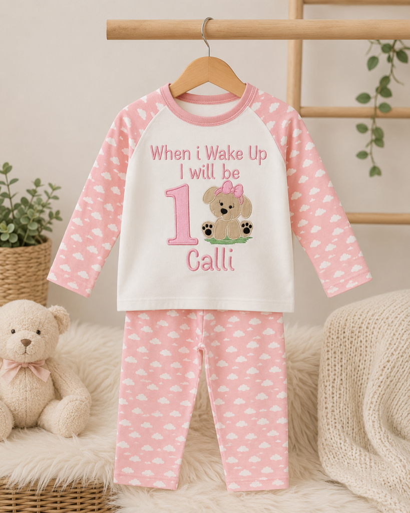 Personalised embroidered dog pyjamas