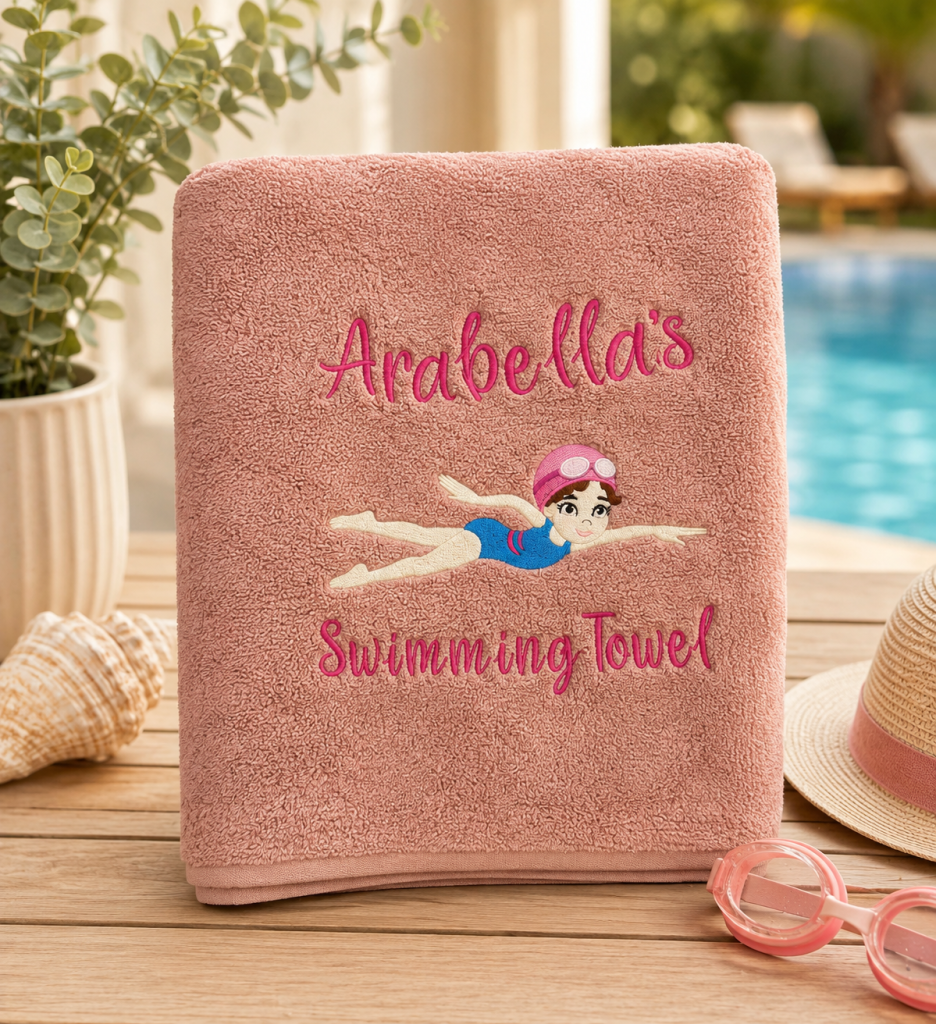 Personalised Girl’s Swimming Towel