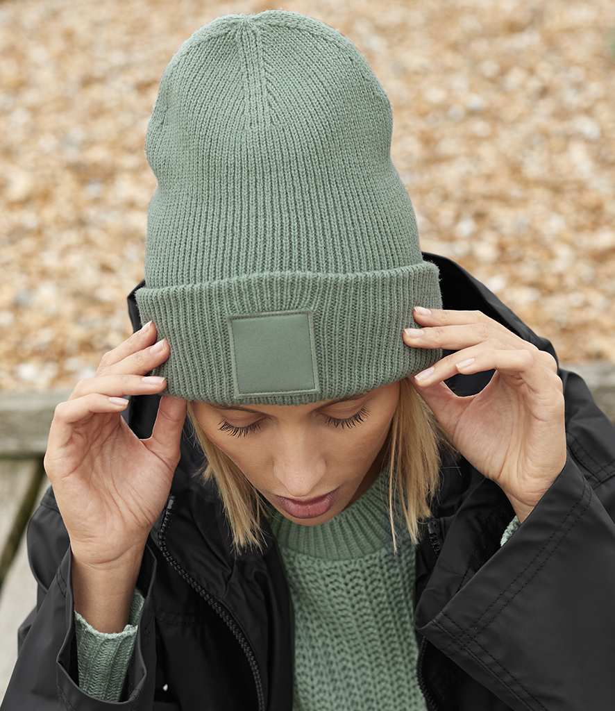 Personalised Embroidered Beanie Hat with Patch