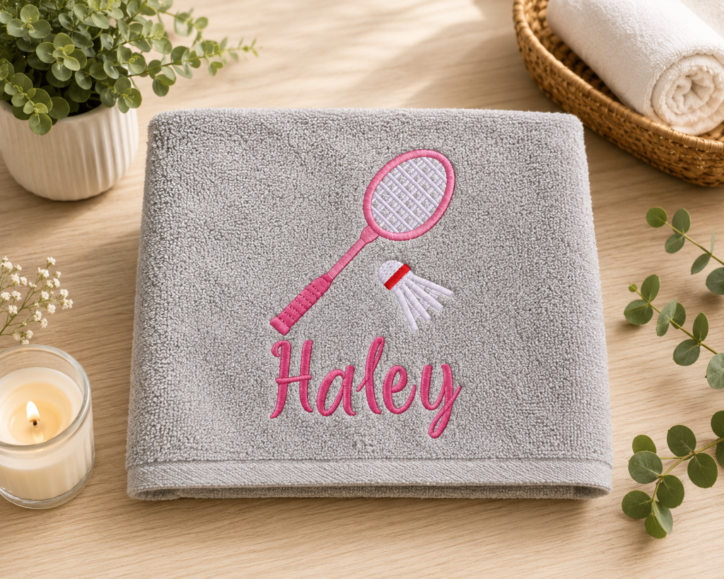 Personalised Badminton Towel custom made gifts