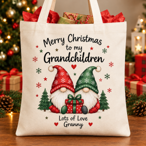 Christmas Gnome Tote Bag – Gifts from Granny